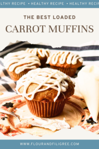 A pinterest pin for carrot muffins.