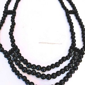 A black necklace.