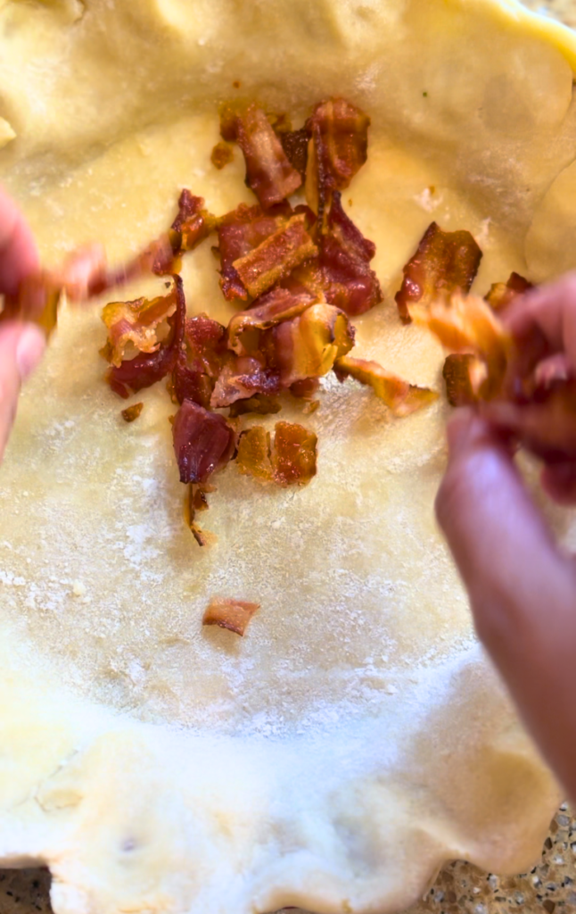 Pie crust with bacon