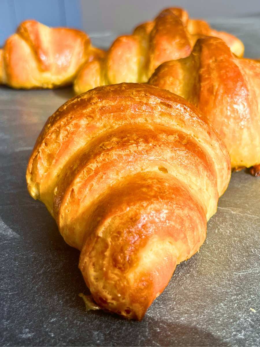 Flaky French Bakery Butter Croissants - Flour and Filigree