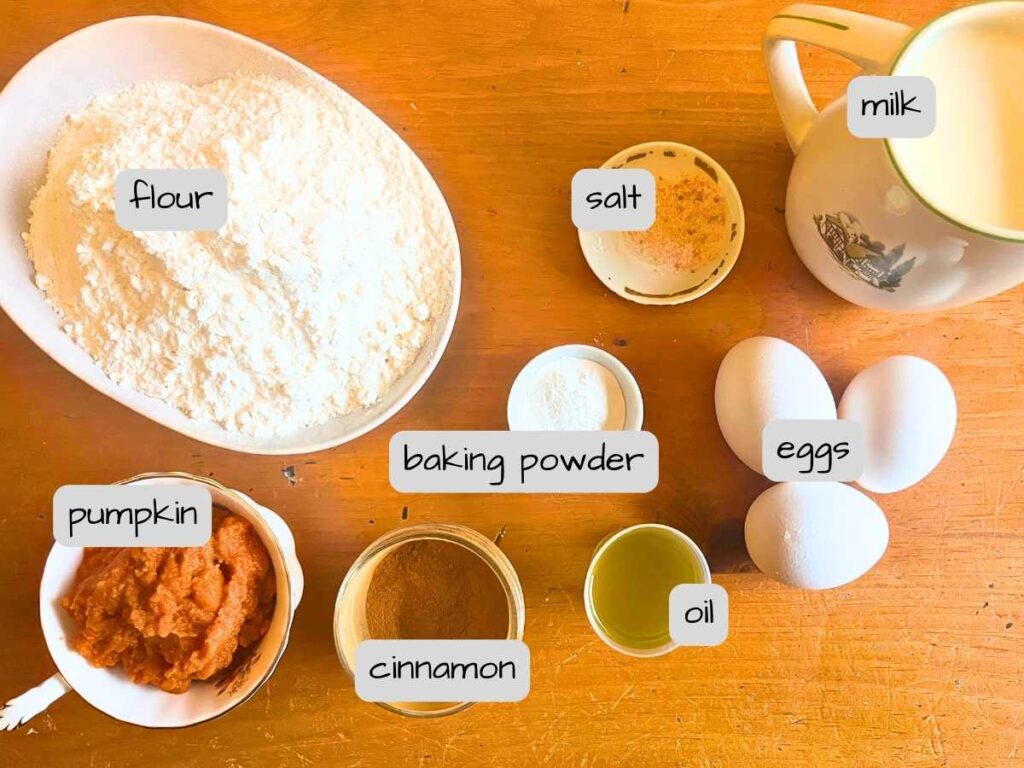 A table full of ingredients. They are labeled.