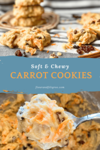 A pinterest pin for carrot cookies