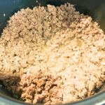 A pot of cooked ground beef