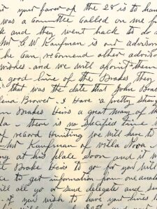 A handwritten letter using cursive writing.