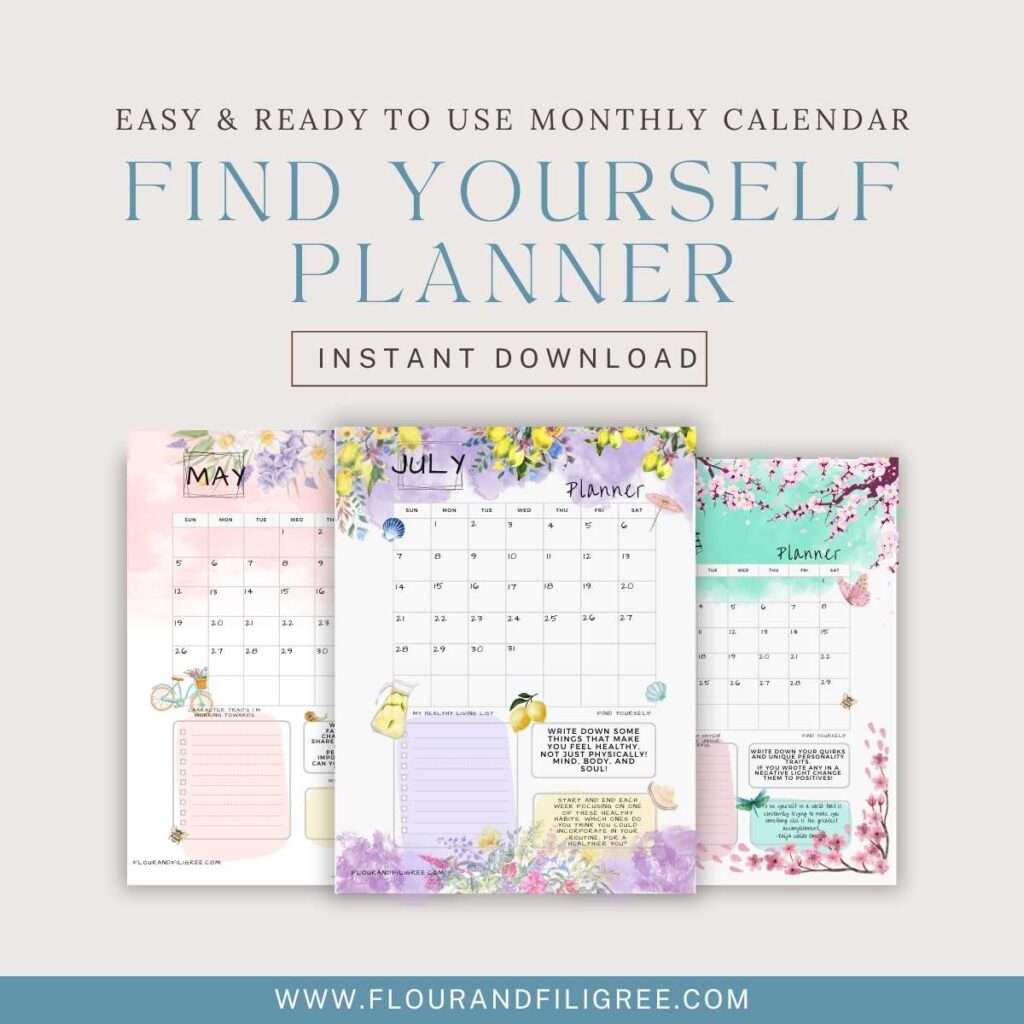 A mock up of a calendar for finding yourself.