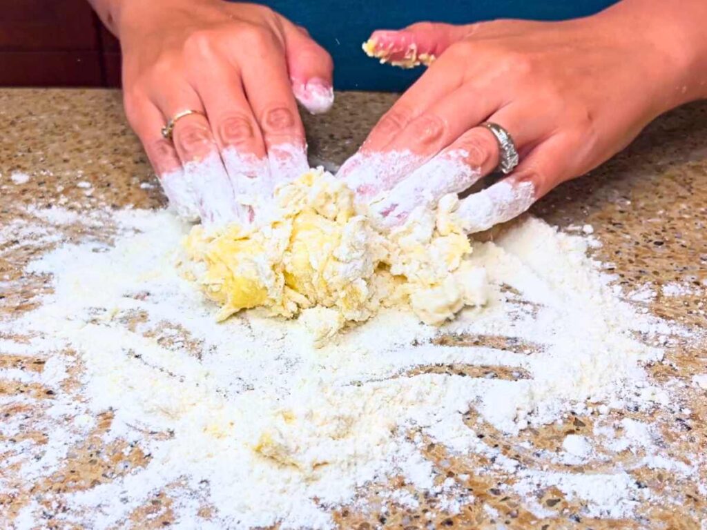 View of Homemade Egg Pasta dough (Without a machine!) - Flour and Filigree