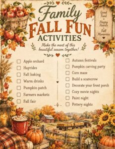 A family fall fun checklist.