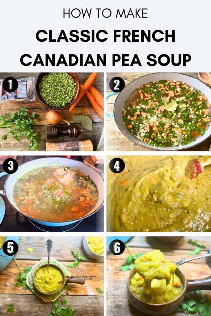 A pinterest pin for French Canadian Split Pea Soup.