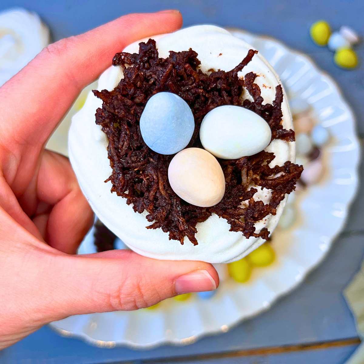 Dreamy Chocolate Easter Meringue Nests