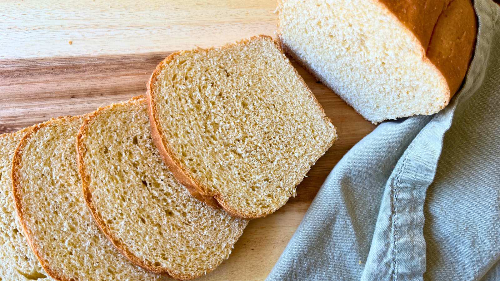 Thick and Hearty Cornmeal White Sandwich Bread