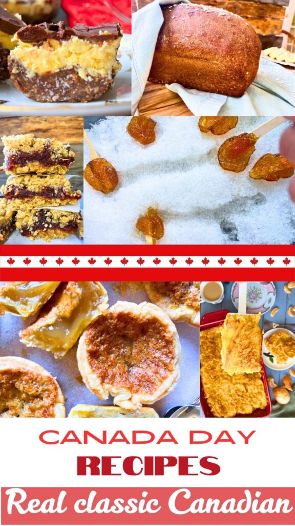 A Pinterest pin for Canada day recipes