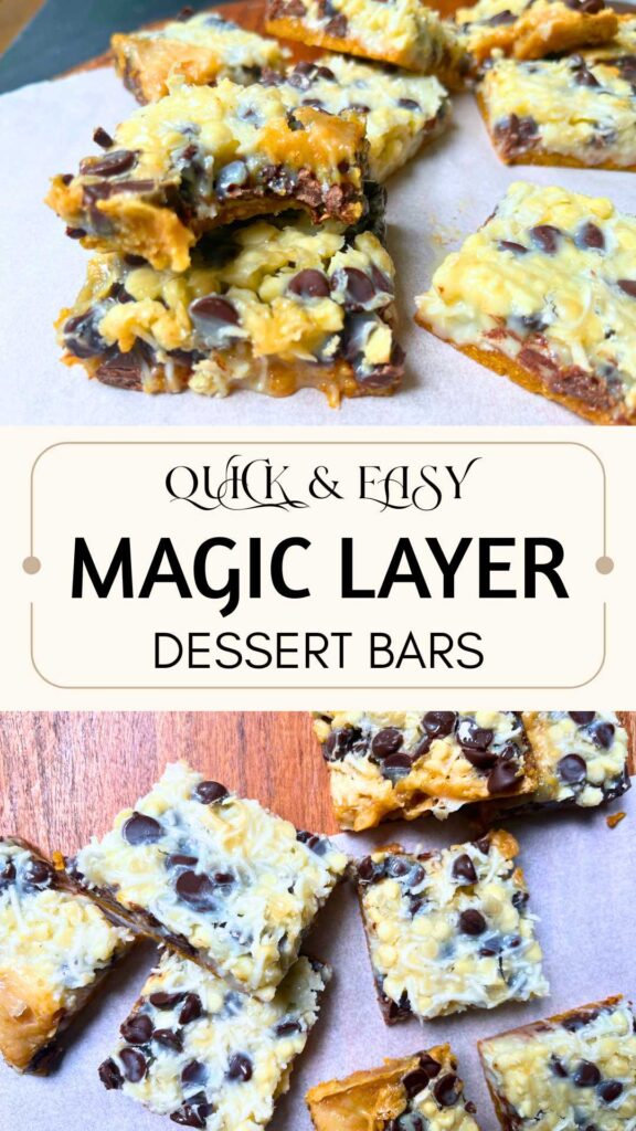 A pinterest pin for hello dolly dessert bars.