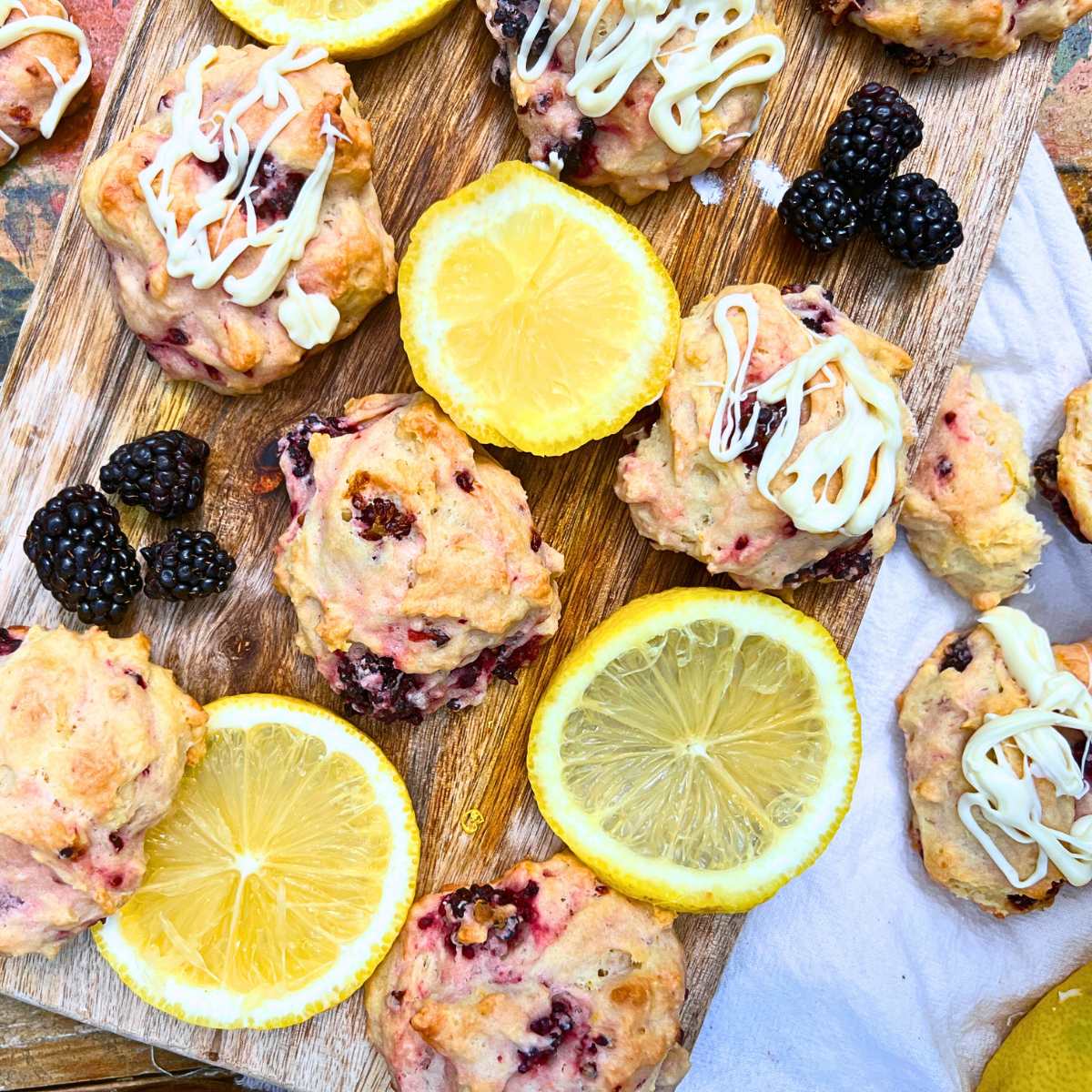 Easy Lemon Blackberry Drop Biscuits – Bursting with Fresh Summer Flavour