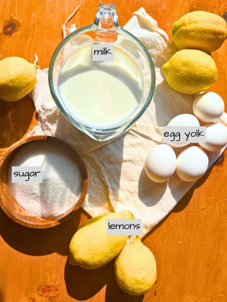 A table full of labeled ingredients.