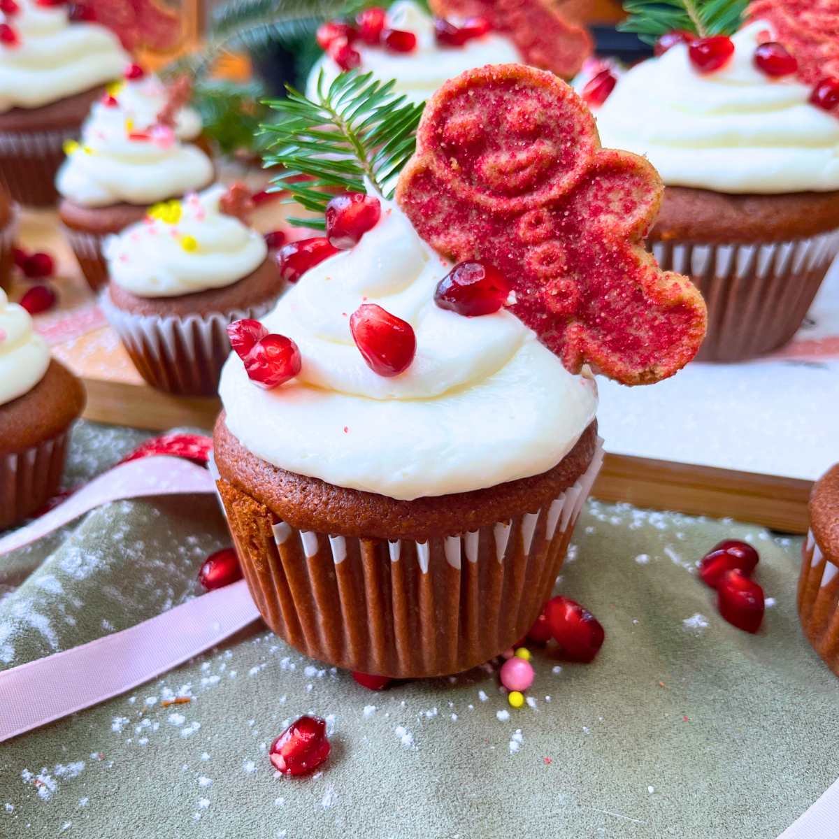 The Best Gingerbread Cupcakes — Moist, Festive & Topped with Creamy Frosting