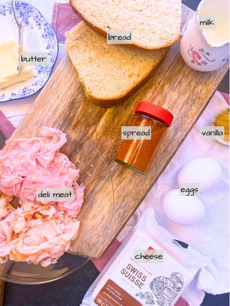 A table full of labeled ingredients.