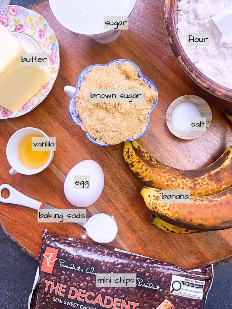 A table full of labeled ingredients.