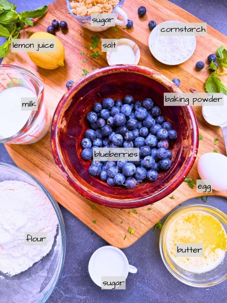 A table full of labeled ingredients.