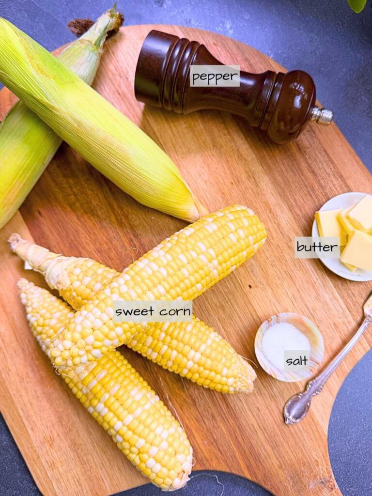 A table full of labeled ingredients.