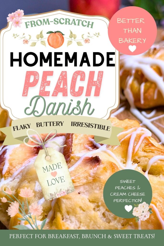 A Pinterest pin for a cheese danish recipe.