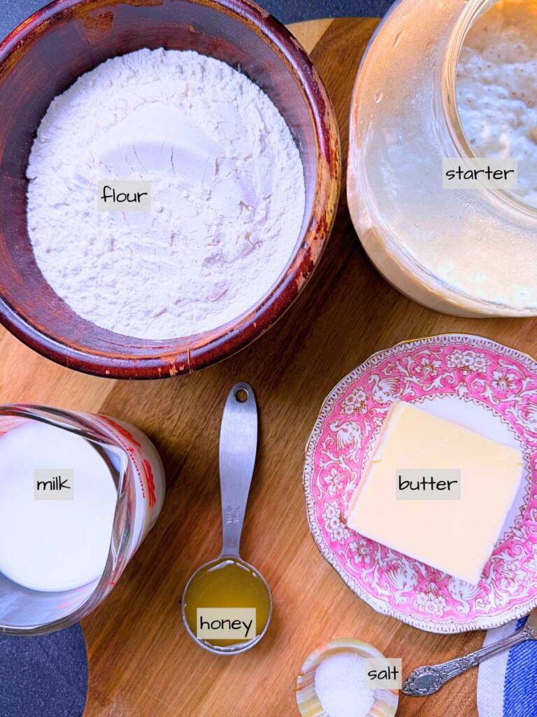 A collection of labeled ingredients.