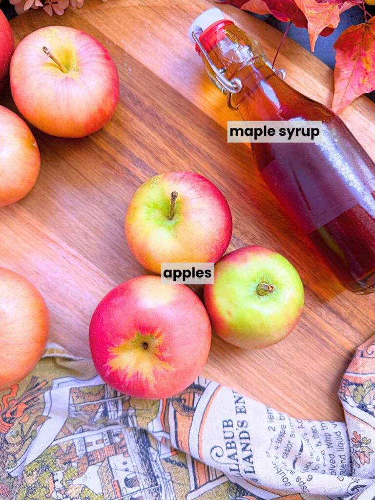 A table full of labeled ingredients.